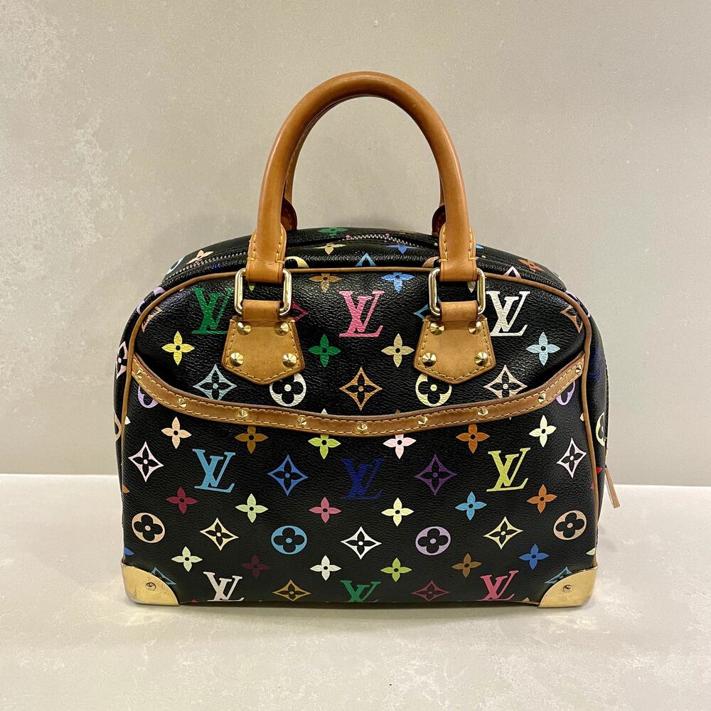 Louis Vuitton x Takashi Murakami Multicolor Black Monogram Trouville